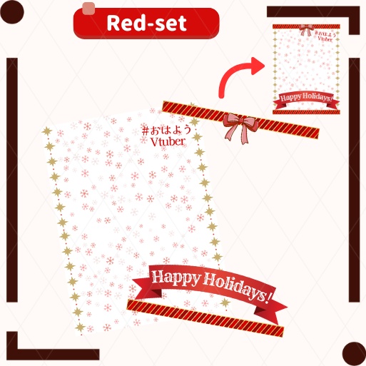 【フリー素材】-クリスマス向け-おはV素材