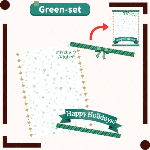 【フリー素材】-クリスマス向け-おはV素材