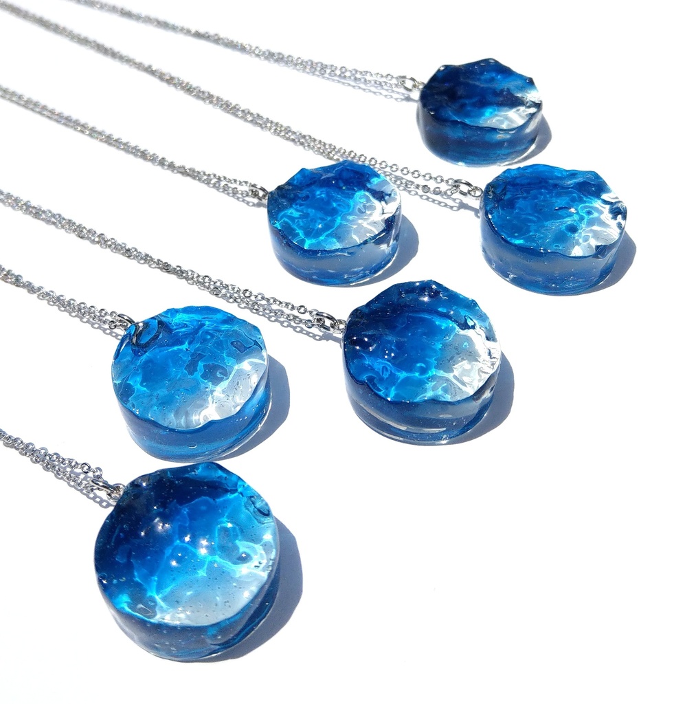 海に映る星ネックレス丸型【自宅発送あんしんBoothパック】