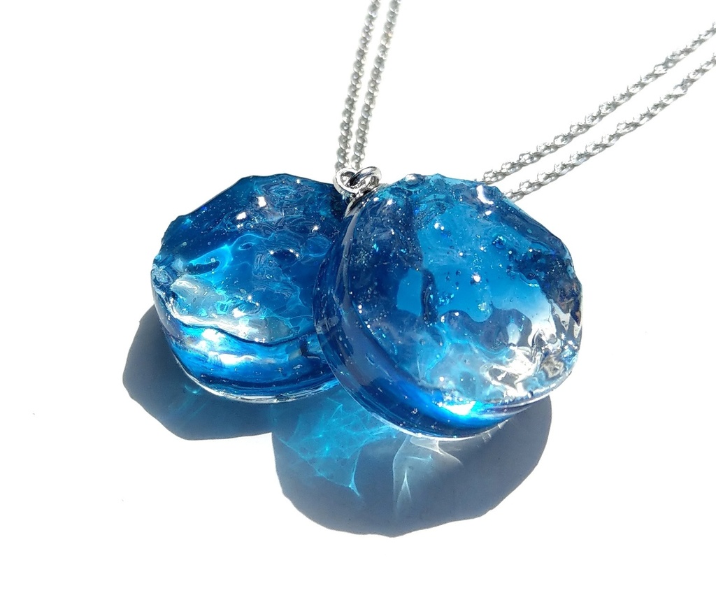 海に映る星ネックレス丸型【自宅発送あんしんBoothパック】