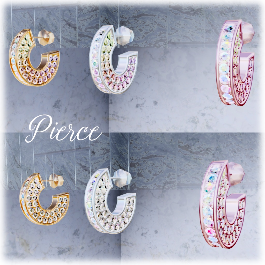 【VRChat想定】Simple Ring Jewelries【アクセサリ】