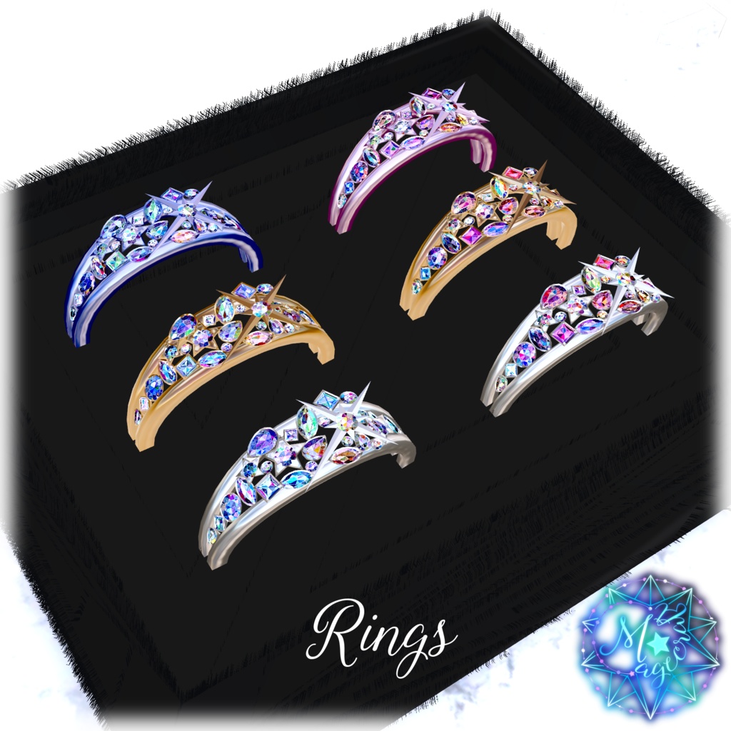 【VRChat想定】南十字星(サザンクロス)リング・ピアス【アクセサリ】