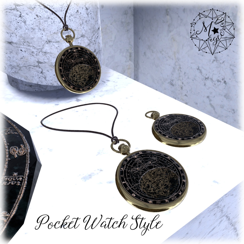 【3Dモデル】黒曜石の星座盤【VRChat想定】