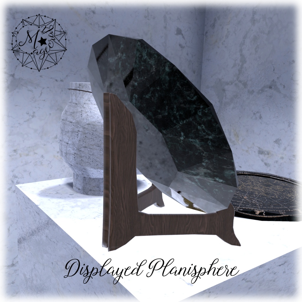 【3Dモデル】黒曜石の星座盤【VRChat想定】