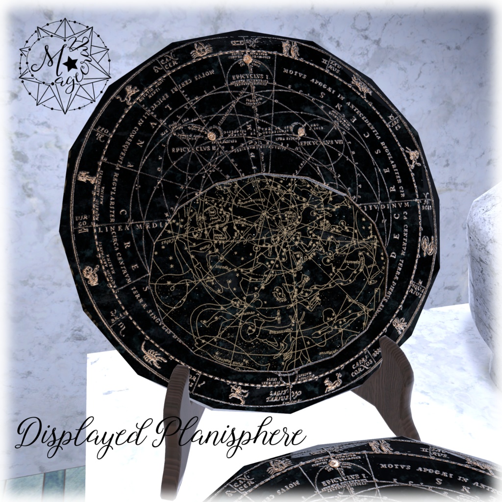 【3Dモデル】黒曜石の星座盤【VRChat想定】