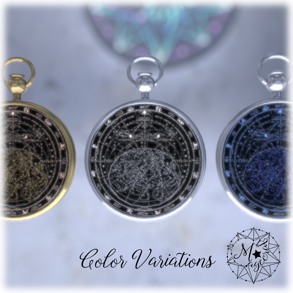 【3Dモデル】黒曜石の星座盤【VRChat想定】