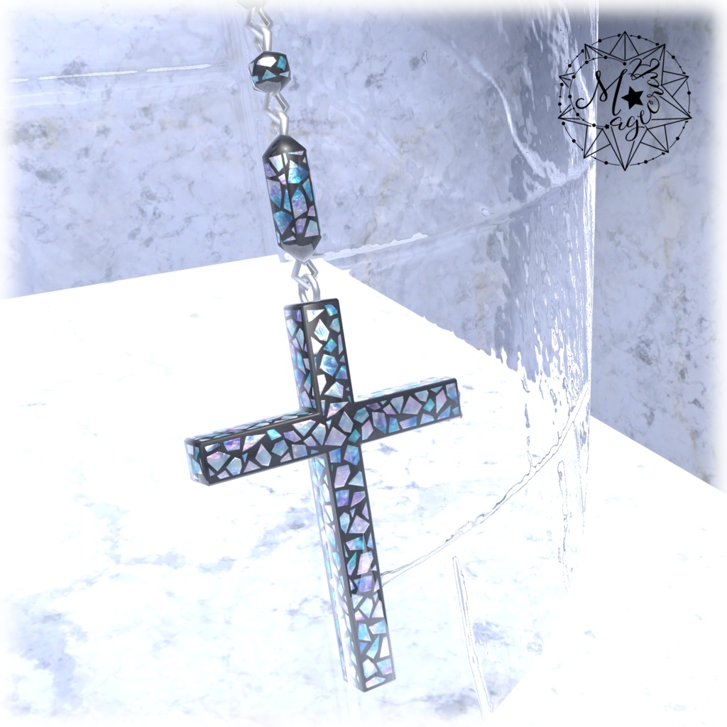 【VRChat想定】螺鈿のロザリオ(Raden Rosary)【アクセサリ】