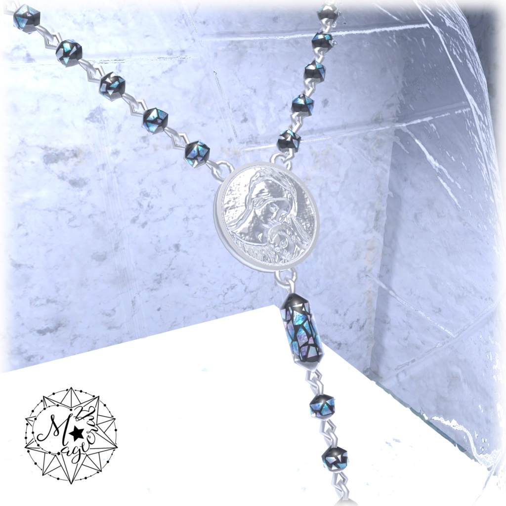 【VRChat想定】螺鈿のロザリオ(Raden Rosary)【アクセサリ】