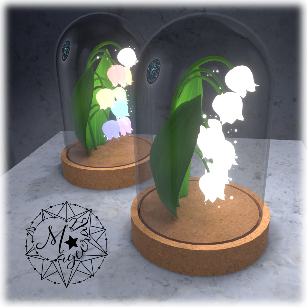 【3Dモデル】鈴蘭(スズラン)のライト【VRChat想定】