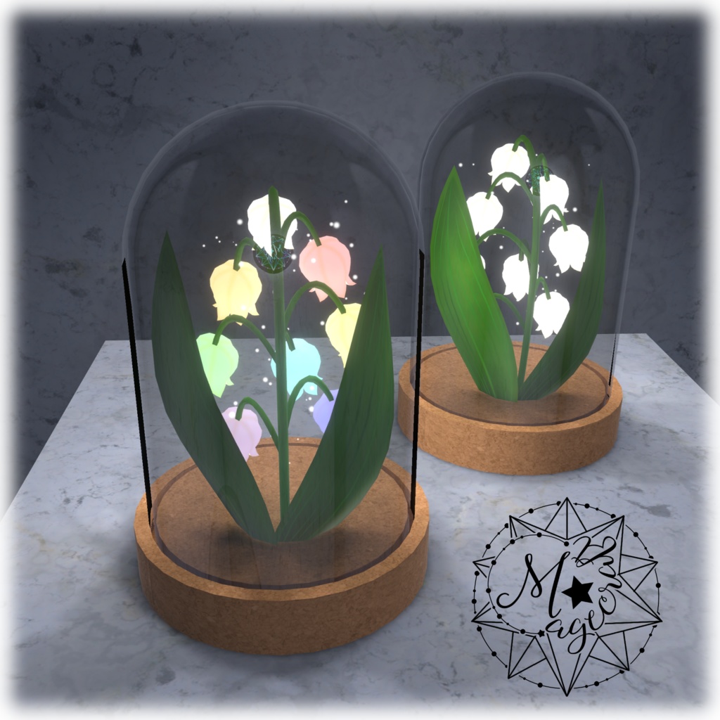 【3Dモデル】鈴蘭(スズラン)のライト【VRChat想定】