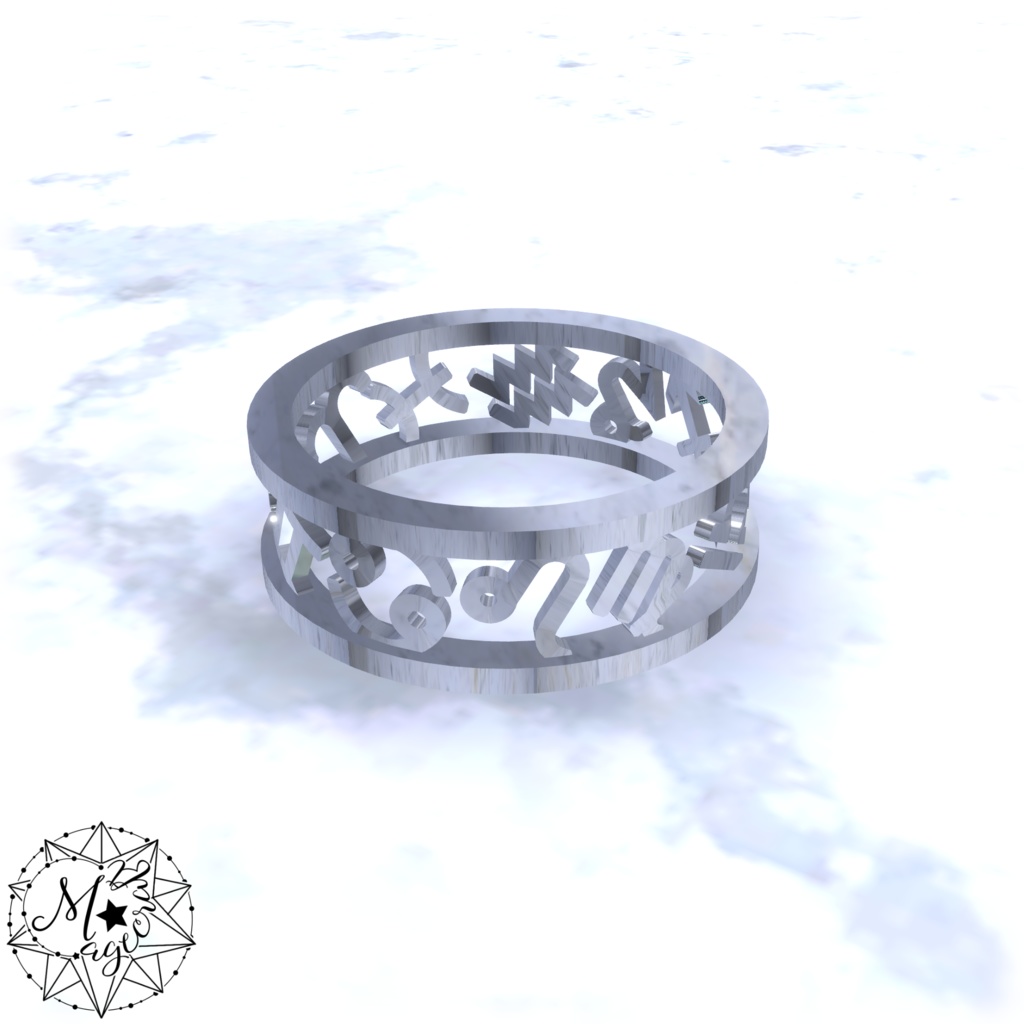 【無料】星座記号の指輪【VRChat想定】