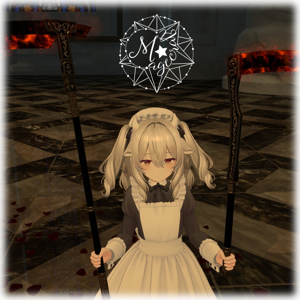 【VRChat想定】魔宝石の大鎌/Magic Gem Scythe【MA対応】