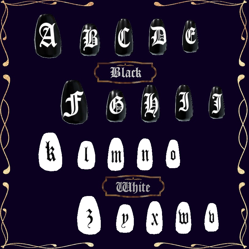 【3アバター対応】Alphabet Nail 【MA対応】