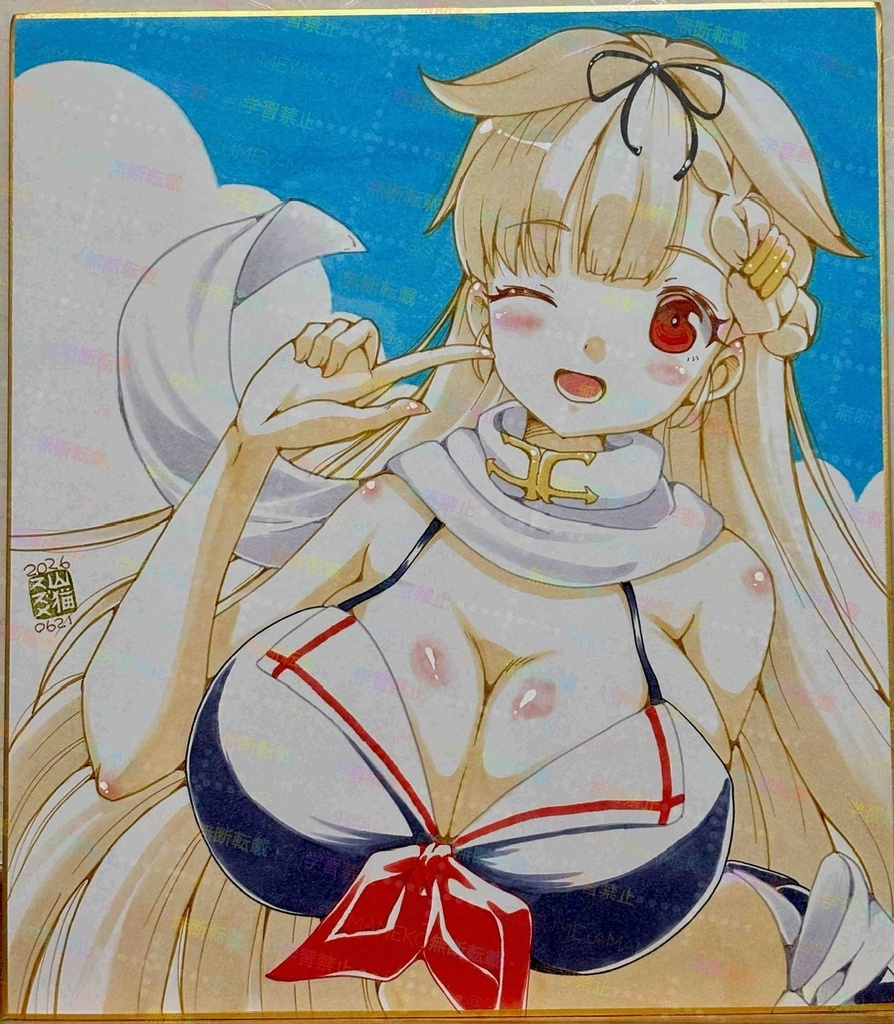 【夕立生誕祭2026】記念手描き大色紙【夕立進水日2026】