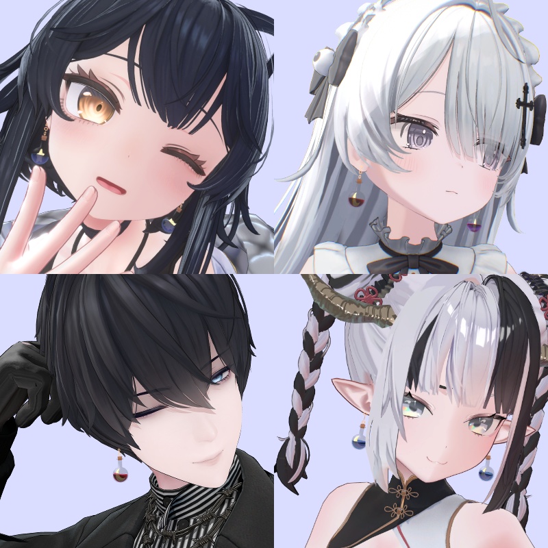 【MA対応】液体が揺れる!!フラスコピアス【21Avatar対応】