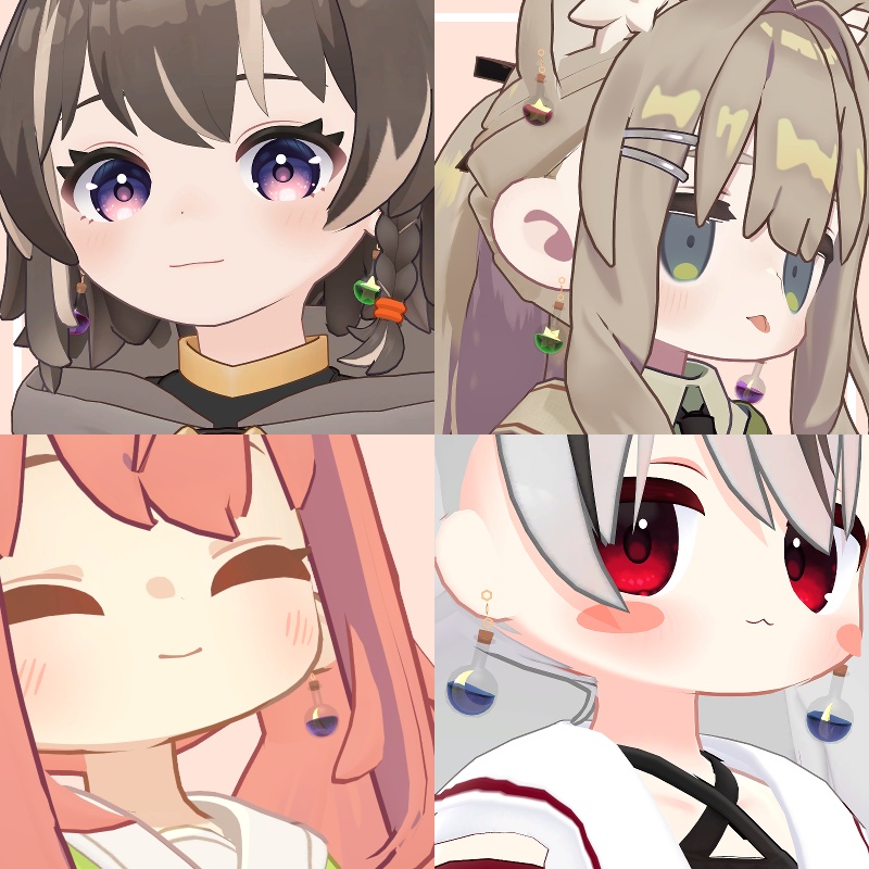 【MA対応】液体が揺れる!!フラスコピアス【12Avatar対応】