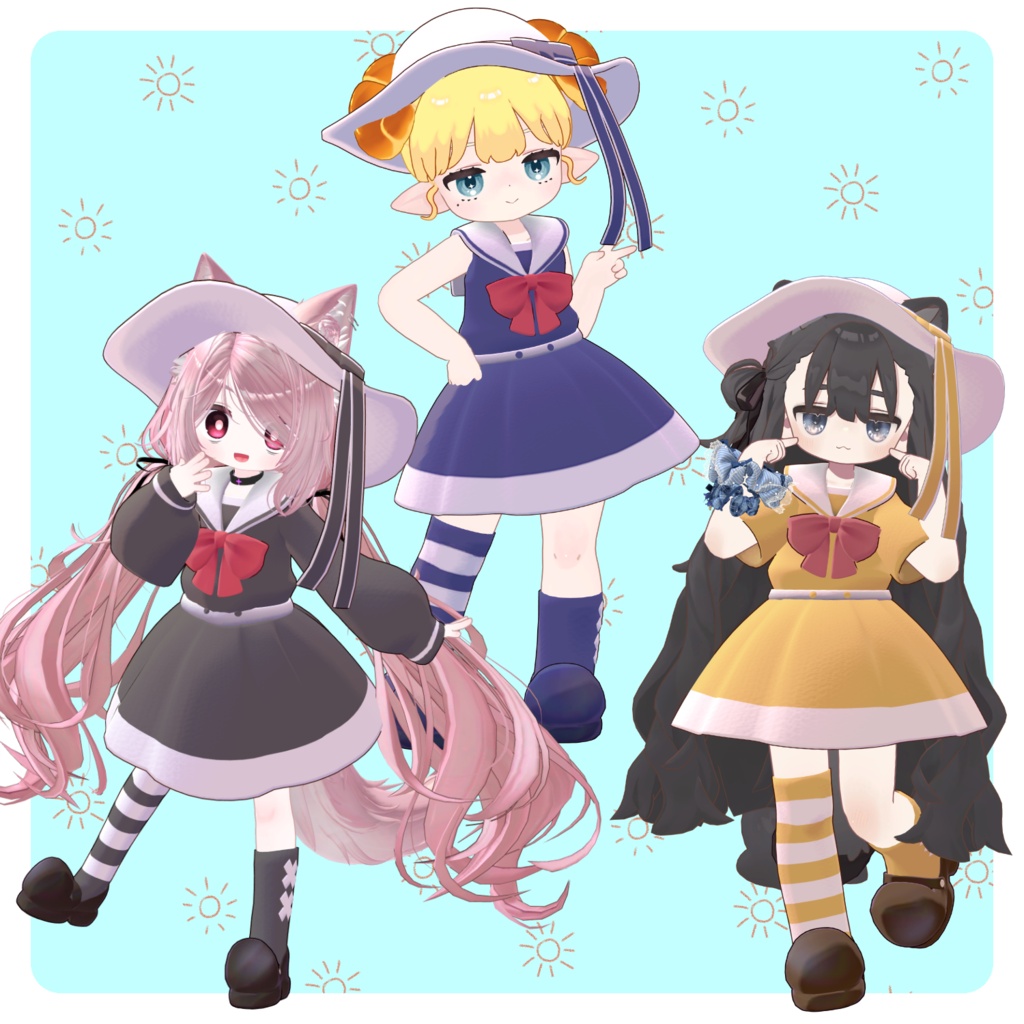 シンプルセーラーワンピ【7Avatar対応】