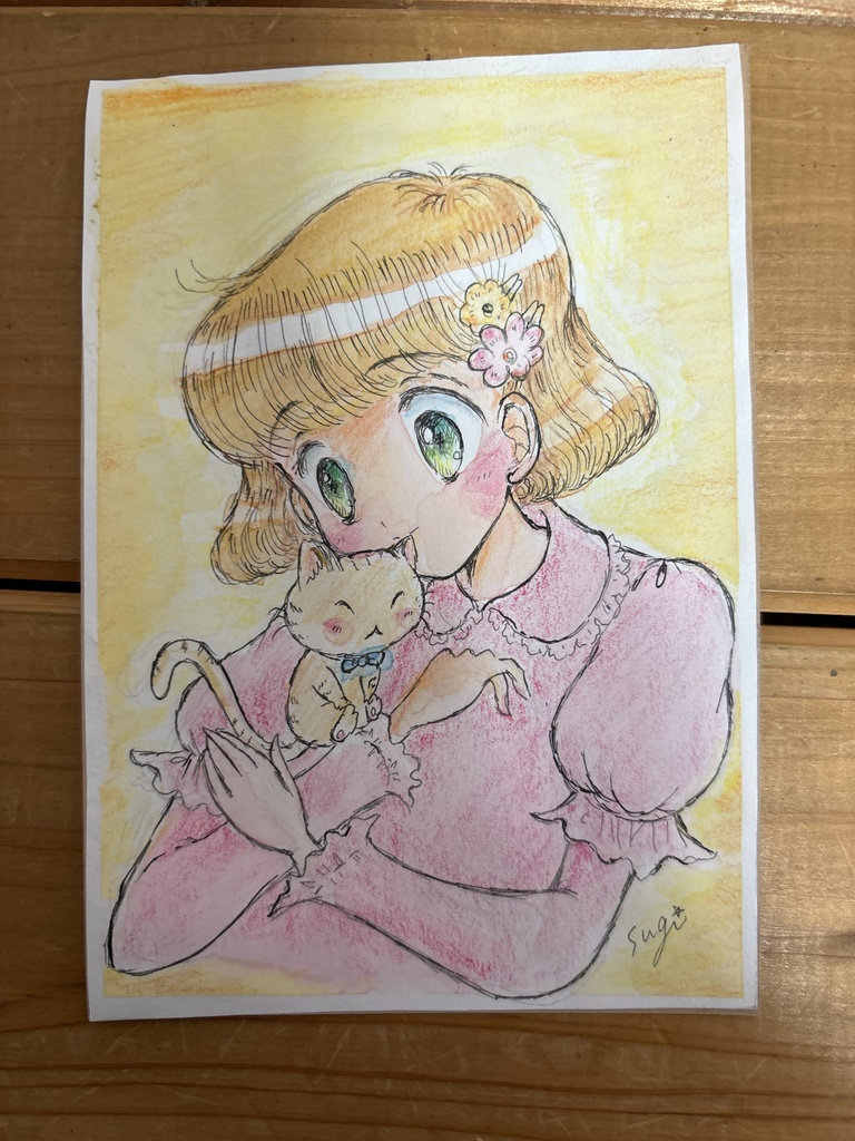 仲良し♡(原画)ドローイング