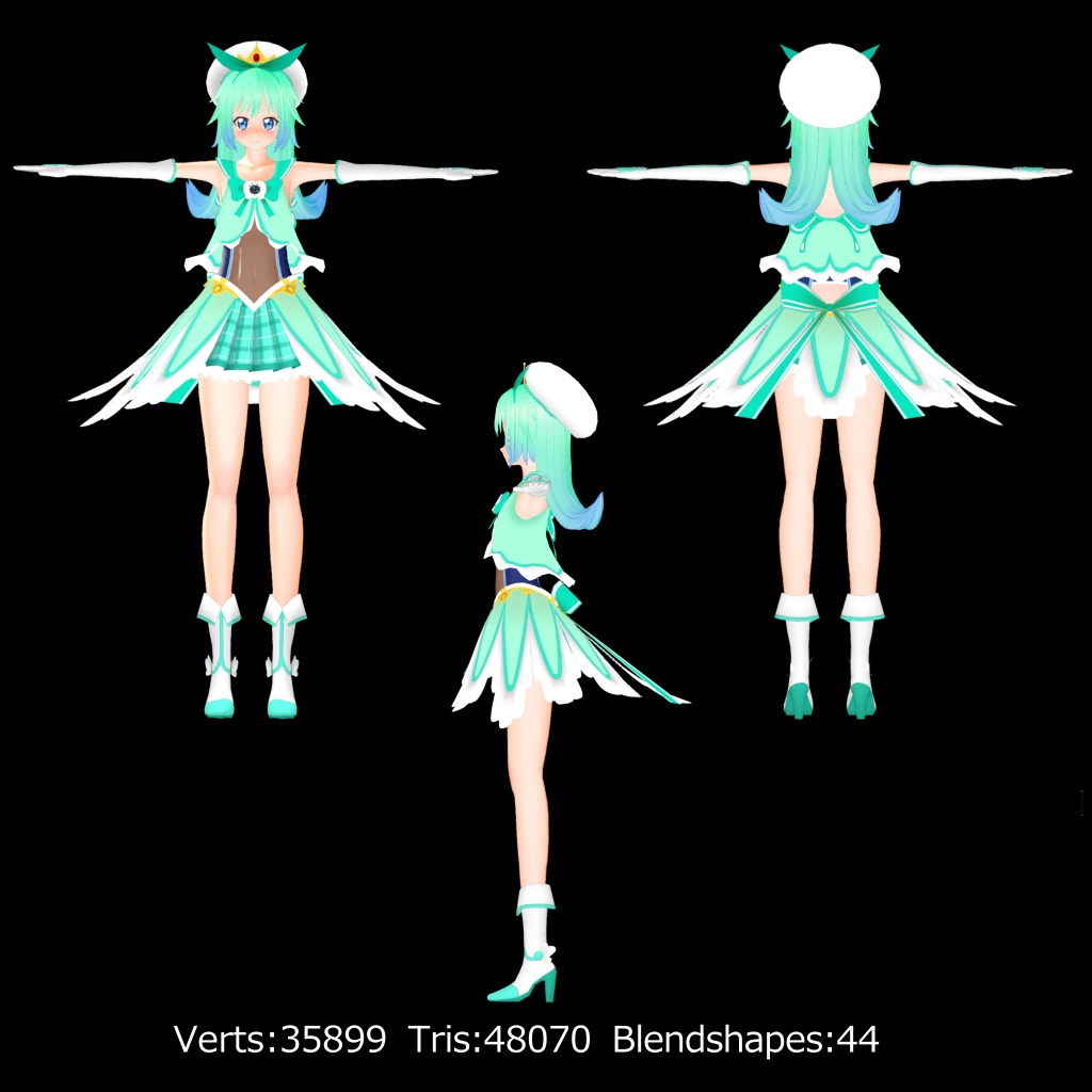 【オリジナル3Dモデル】変身ヒロイン ルイーズ