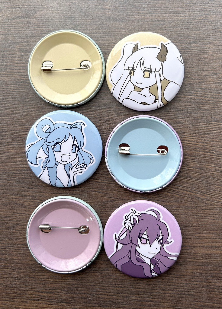 式姫ペア缶バッジ(裏面カラー)