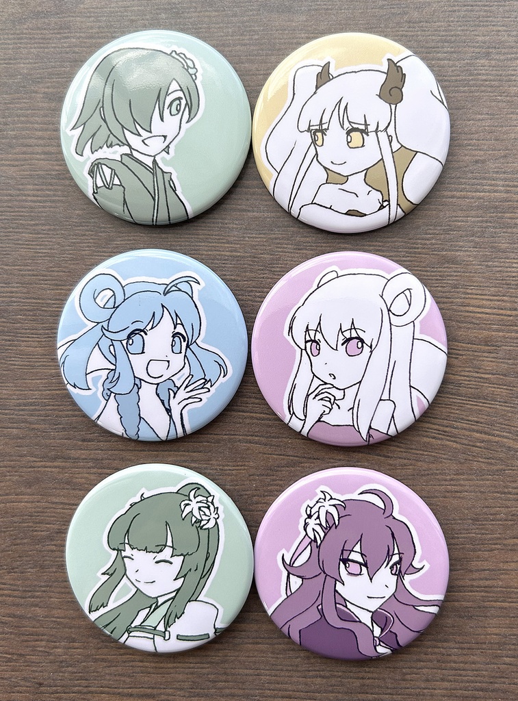 式姫ペア缶バッジ（裏面カラー）