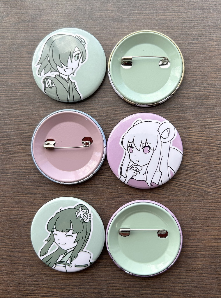 式姫ペア缶バッジ(裏面カラー)