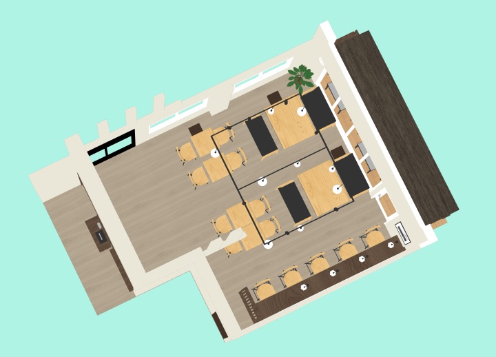 オシャレなカフェ(CLIP STUDIO用3D素材)