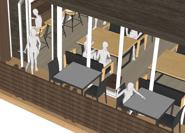 オシャレなカフェ(CLIP STUDIO用3D素材)