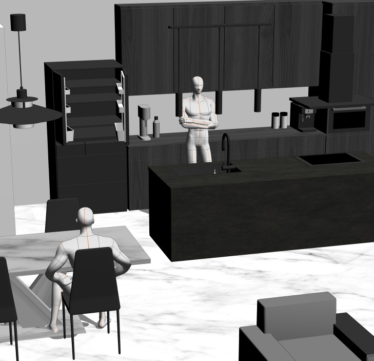 御曹司のリビング(CLIP STUDIO用3D素材)