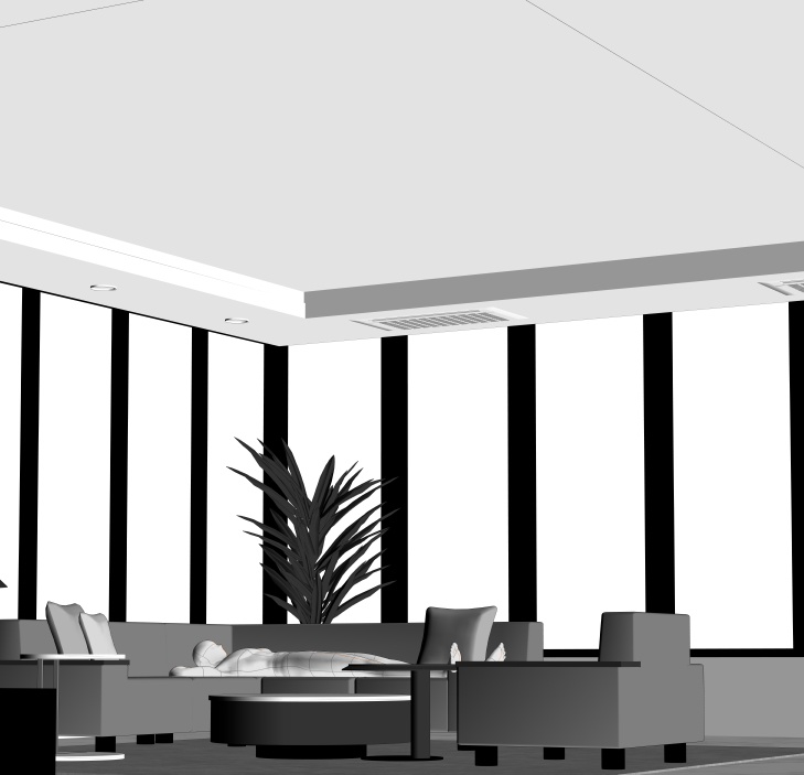 御曹司のリビング(CLIP STUDIO用3D素材)