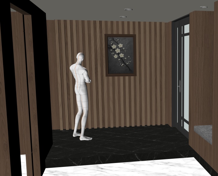 御曹司の玄関(CLIP STUDIO用3D素材)