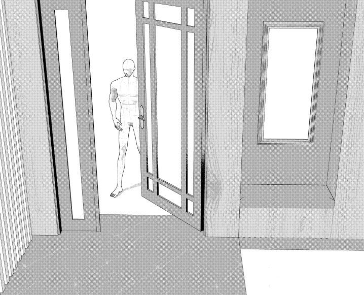 御曹司の玄関(CLIP STUDIO用3D素材)