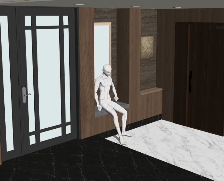 御曹司の玄関(CLIP STUDIO用3D素材)