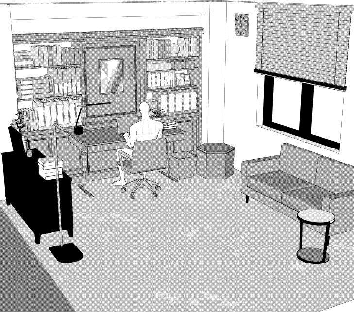 御曹司の書斎(CLIP STUDIO用3D素材)