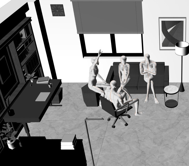 御曹司の書斎(CLIP STUDIO用3D素材)