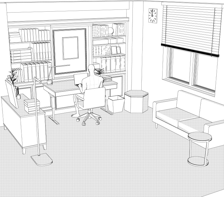 御曹司の書斎(CLIP STUDIO用3D素材)