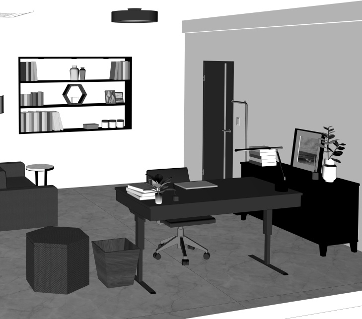 御曹司の書斎(CLIP STUDIO用3D素材)