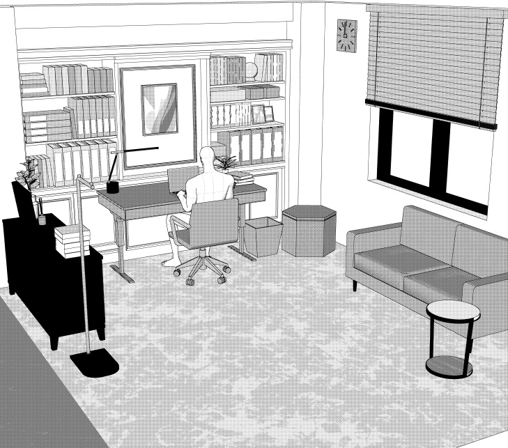 御曹司の書斎(CLIP STUDIO用3D素材)