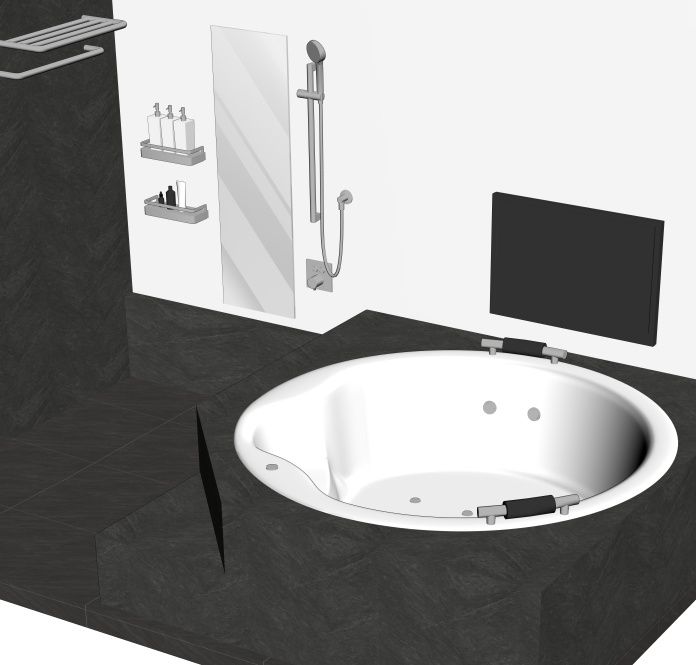 御曹司の浴室&洗面所(CLIP STUDIO用3D素材)