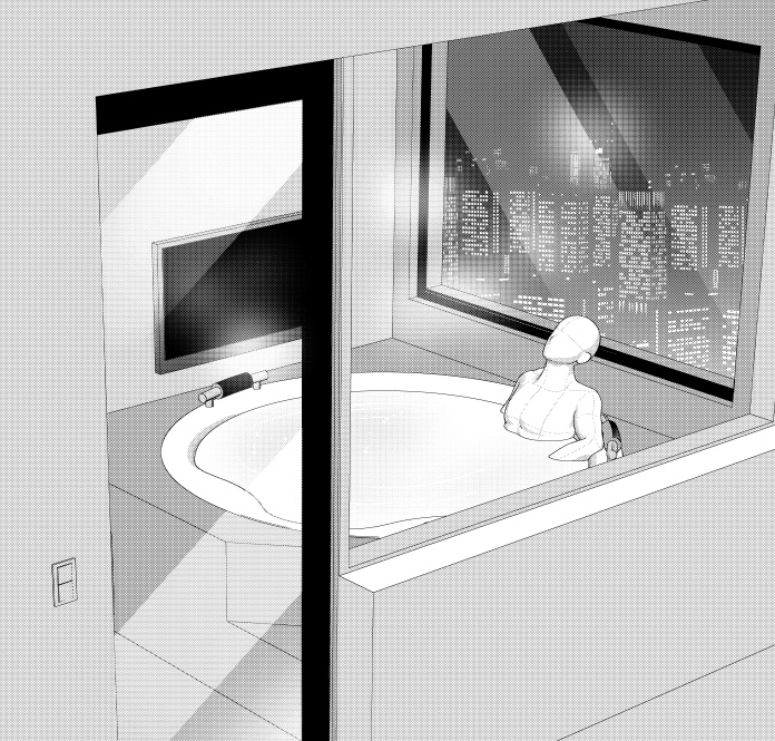 御曹司の浴室&洗面所(CLIP STUDIO用3D素材)