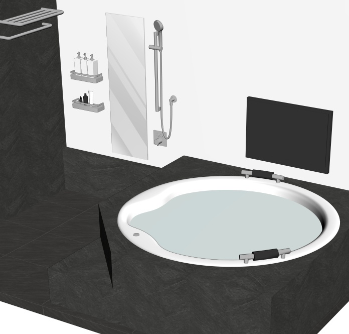 御曹司の浴室&洗面所(CLIP STUDIO用3D素材)