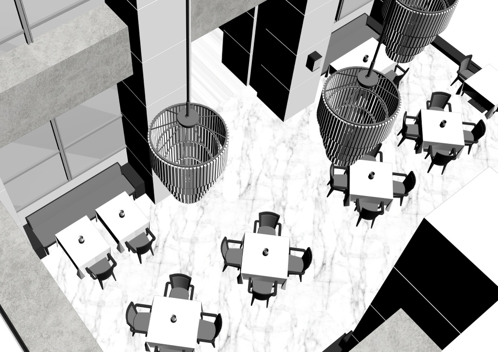 御曹司行きつけのレストラン1(CLIP STUDIO用3D素材)