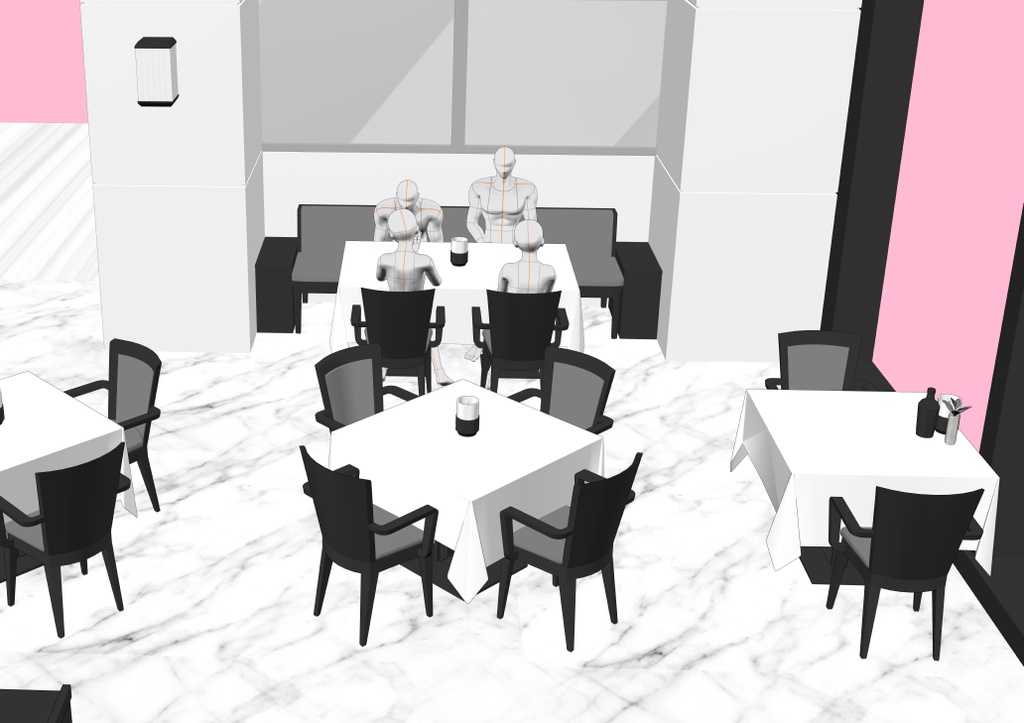 御曹司行きつけのレストラン1(CLIP STUDIO用3D素材)