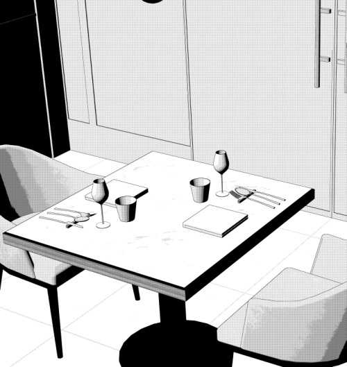 御曹司行きつけのレストラン2(CLIP STUDIO用3D素材)