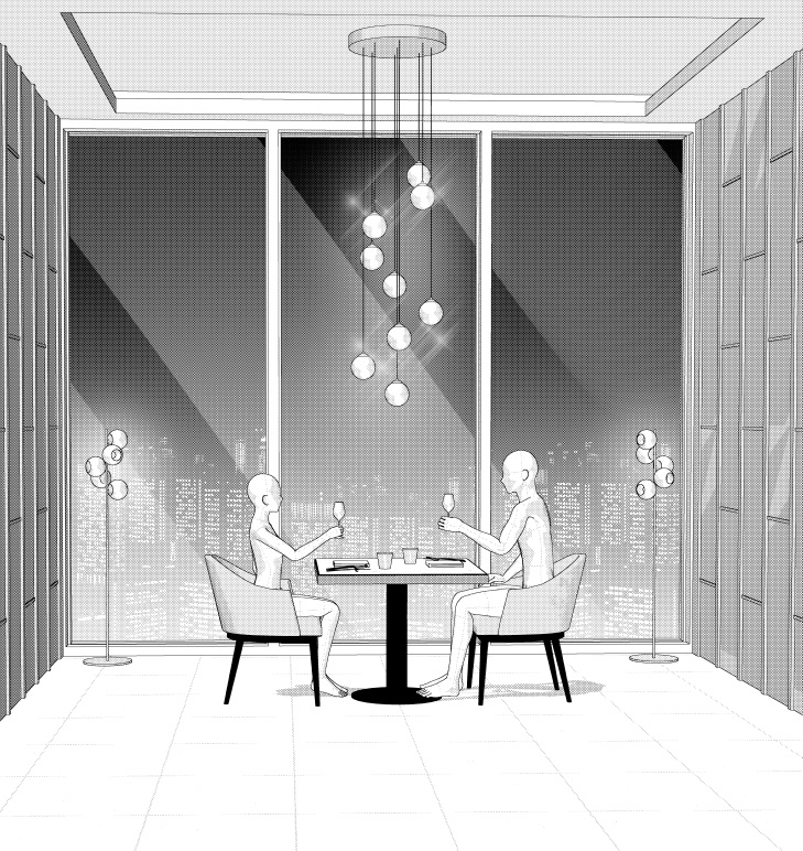 御曹司行きつけのレストラン2(CLIP STUDIO用3D素材)