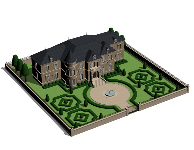 貴族のお屋敷01(CLIP STUDIO用3D素材)