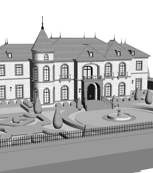 貴族のお屋敷01(CLIP STUDIO用3D素材)