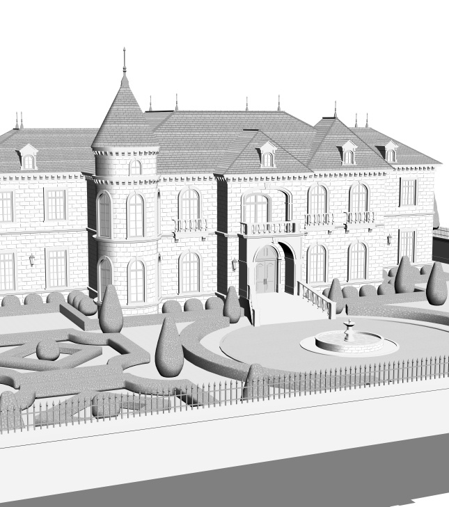 貴族のお屋敷01(CLIP STUDIO用3D素材)