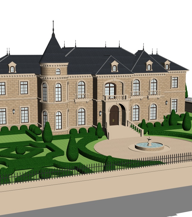 貴族のお屋敷01(CLIP STUDIO用3D素材)