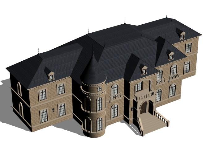 貴族のお屋敷01(CLIP STUDIO用3D素材)